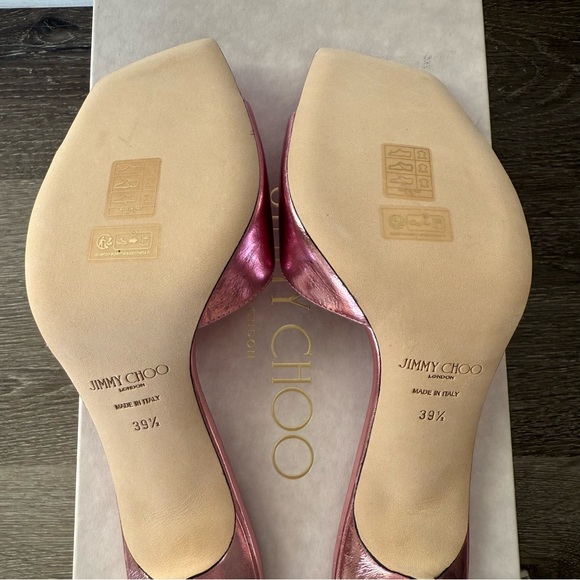 ❗️SOLD❗️JIMMY CHOO SKYE 70 MULE - ROSE METALLIC - Picture 6 of 8